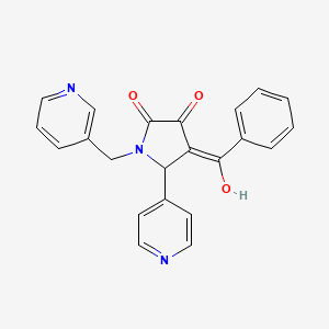 4-benzoyl-3-hydroxy-5-(4-pyridinyl)-1-(3-pyridinylmethyl)-1,5-dihydro-2H-pyrrol-2-one