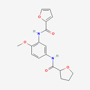 molecular formula C17H18N2O5 B5332770 N-{2-methoxy-5-[(tetrahydro-2-furanylcarbonyl)amino]phenyl}-2-furamide 