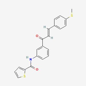 N-(3-{3-[4-(methylthio)phenyl]acryloyl}phenyl)-2-thiophenecarboxamide