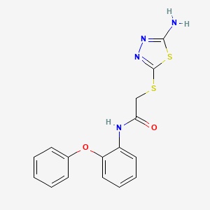 2-[(5-amino-1,3,4-thiadiazol-2-yl)sulfanyl]-N-(2-phenoxyphenyl)acetamide