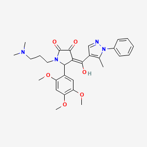 1-[3-(dimethylamino)propyl]-3-hydroxy-4-[(5-methyl-1-phenyl-1H-pyrazol-4-yl)carbonyl]-5-(2,4,5-trimethoxyphenyl)-1,5-dihydro-2H-pyrrol-2-one