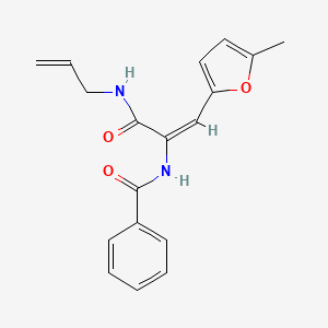 N-[(E)-1-(5-methylfuran-2-yl)-3-oxo-3-(prop-2-enylamino)prop-1-en-2-yl]benzamide