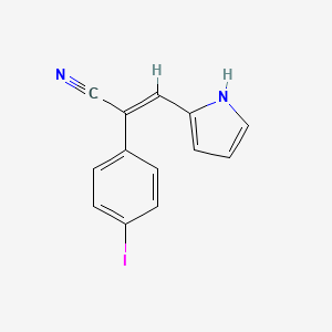 molecular formula C13H9IN2 B5332840 (2E)-2-(4-iodophenyl)-3-(1H-pyrrol-2-yl)prop-2-enenitrile 