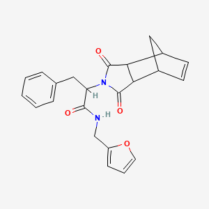 2-(3,5-dioxo-4-azatricyclo[5.2.1.0~2,6~]dec-8-en-4-yl)-N-(2-furylmethyl)-3-phenylpropanamide