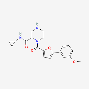 N-cyclopropyl-1-[5-(3-methoxyphenyl)-2-furoyl]-2-piperazinecarboxamide