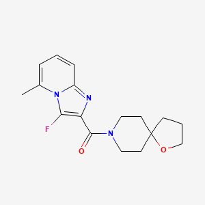 molecular formula C17H20FN3O2 B5332865 8-[(3-fluoro-5-methylimidazo[1,2-a]pyridin-2-yl)carbonyl]-1-oxa-8-azaspiro[4.5]decane 