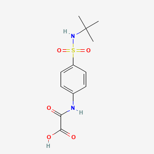 molecular formula C12H16N2O5S B5332879 ({4-[(tert-butylamino)sulfonyl]phenyl}amino)(oxo)acetic acid 