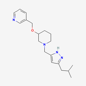 3-[({1-[(5-isobutyl-1H-pyrazol-3-yl)methyl]-3-piperidinyl}oxy)methyl]pyridine