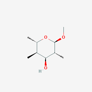 molecular formula C9H18O3 B053329 Methyl 2,4,6-trideoxy-2,4-di-C-methylgluohexopyranoside CAS No. 119816-53-4