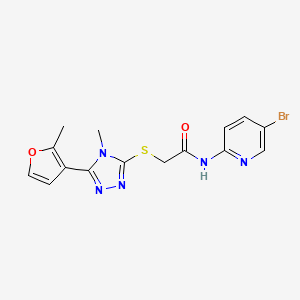 N-(5-bromo-2-pyridinyl)-2-{[4-methyl-5-(2-methyl-3-furyl)-4H-1,2,4-triazol-3-yl]thio}acetamide