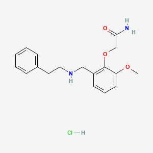 molecular formula C18H23ClN2O3 B5332920 2-(2-methoxy-6-{[(2-phenylethyl)amino]methyl}phenoxy)acetamide hydrochloride 