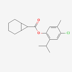 molecular formula C18H23ClO2 B5332937 4-chloro-2-isopropyl-5-methylphenyl bicyclo[4.1.0]heptane-7-carboxylate 