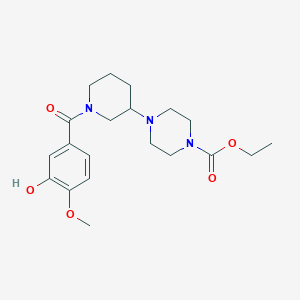 ethyl 4-[1-(3-hydroxy-4-methoxybenzoyl)-3-piperidinyl]-1-piperazinecarboxylate