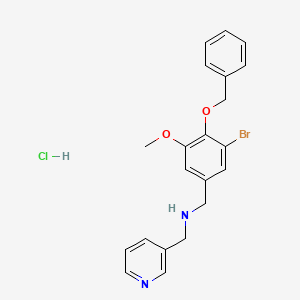 molecular formula C21H22BrClN2O2 B5332969 [4-(benzyloxy)-3-bromo-5-methoxybenzyl](3-pyridinylmethyl)amine hydrochloride 