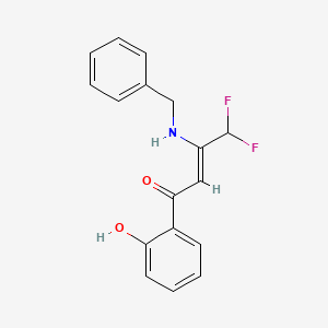 3-(benzylamino)-4,4-difluoro-1-(2-hydroxyphenyl)-2-buten-1-one