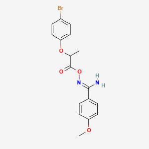 N'-{[2-(4-bromophenoxy)propanoyl]oxy}-4-methoxybenzenecarboximidamide