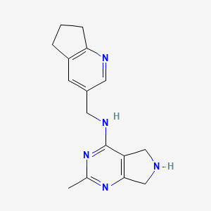 molecular formula C16H19N5 B5333080 N-(6,7-dihydro-5H-cyclopenta[b]pyridin-3-ylmethyl)-2-methyl-6,7-dihydro-5H-pyrrolo[3,4-d]pyrimidin-4-amine 