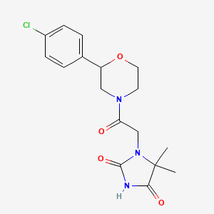 1-{2-[2-(4-chlorophenyl)morpholin-4-yl]-2-oxoethyl}-5,5-dimethylimidazolidine-2,4-dione