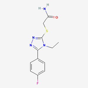 2-{[4-ethyl-5-(4-fluorophenyl)-4H-1,2,4-triazol-3-yl]sulfanyl}acetamide