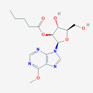 molecular formula C16H22N4O6 B053331 2'-Valeryl-6-methoxypurine arabinoside CAS No. 121032-22-2