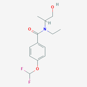 molecular formula C13H17F2NO3 B5333117 4-(difluoromethoxy)-N-ethyl-N-(2-hydroxy-1-methylethyl)benzamide 