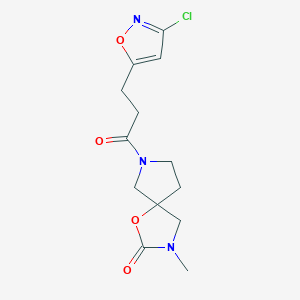 7-[3-(3-chloro-5-isoxazolyl)propanoyl]-3-methyl-1-oxa-3,7-diazaspiro[4.4]nonan-2-one