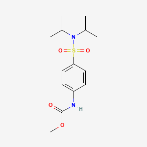 molecular formula C14H22N2O4S B5333177 methyl {4-[(diisopropylamino)sulfonyl]phenyl}carbamate 