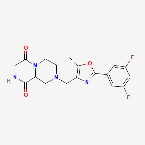 8-{[2-(3,5-difluorophenyl)-5-methyl-1,3-oxazol-4-yl]methyl}tetrahydro-2H-pyrazino[1,2-a]pyrazine-1,4(3H,6H)-dione