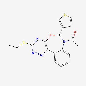 7-acetyl-3-(ethylthio)-6-(3-thienyl)-6,7-dihydro[1,2,4]triazino[5,6-d][3,1]benzoxazepine