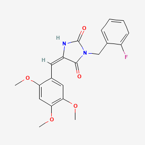 3-(2-fluorobenzyl)-5-(2,4,5-trimethoxybenzylidene)-2,4-imidazolidinedione