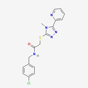 N-(4-chlorobenzyl)-2-{[4-methyl-5-(2-pyridinyl)-4H-1,2,4-triazol-3-yl]thio}acetamide