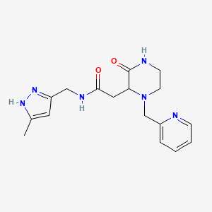 N-[(5-methyl-1H-pyrazol-3-yl)methyl]-2-[3-oxo-1-(2-pyridinylmethyl)-2-piperazinyl]acetamide