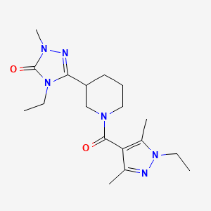 4-ethyl-5-{1-[(1-ethyl-3,5-dimethyl-1H-pyrazol-4-yl)carbonyl]piperidin-3-yl}-2-methyl-2,4-dihydro-3H-1,2,4-triazol-3-one