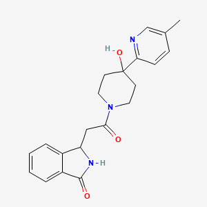 3-{2-[4-hydroxy-4-(5-methylpyridin-2-yl)piperidin-1-yl]-2-oxoethyl}isoindolin-1-one