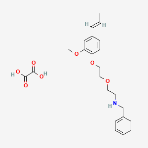 molecular formula C23H29NO7 B5333291 N-benzyl-2-{2-[2-methoxy-4-(1-propen-1-yl)phenoxy]ethoxy}ethanamine oxalate 