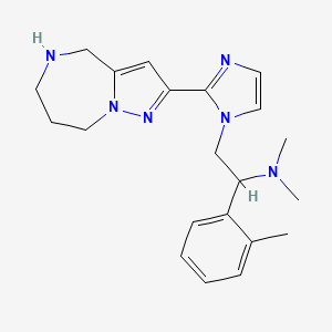 N,N-dimethyl-1-(2-methylphenyl)-2-[2-(5,6,7,8-tetrahydro-4H-pyrazolo[1,5-a][1,4]diazepin-2-yl)-1H-imidazol-1-yl]ethanamine dihydrochloride