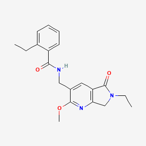 2-ethyl-N-[(6-ethyl-2-methoxy-5-oxo-6,7-dihydro-5H-pyrrolo[3,4-b]pyridin-3-yl)methyl]benzamide