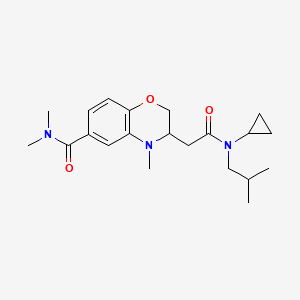 3-{2-[cyclopropyl(isobutyl)amino]-2-oxoethyl}-N,N,4-trimethyl-3,4-dihydro-2H-1,4-benzoxazine-6-carboxamide