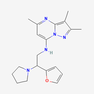 N-[2-(2-furyl)-2-(1-pyrrolidinyl)ethyl]-2,3,5-trimethylpyrazolo[1,5-a]pyrimidin-7-amine