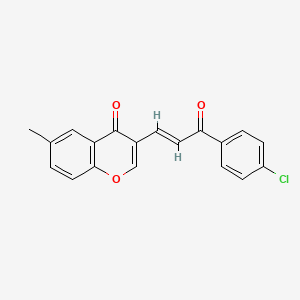 3-[3-(4-chlorophenyl)-3-oxo-1-propen-1-yl]-6-methyl-4H-chromen-4-one