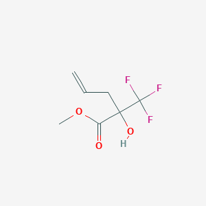 molecular formula C7H9F3O3 B053334 Methyl 2-hydroxy-2-(trifluoromethyl)pent-4-enoate CAS No. 117015-45-9