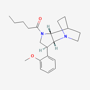 (2R*,3S*,6R*)-3-(2-methoxyphenyl)-5-pentanoyl-1,5-diazatricyclo[5.2.2.0~2,6~]undecane