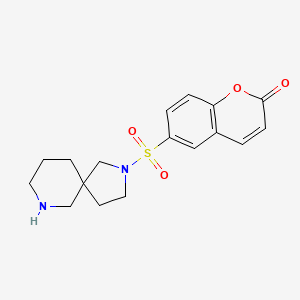 molecular formula C17H20N2O4S B5333408 6-(2,7-diazaspiro[4.5]dec-2-ylsulfonyl)-2H-chromen-2-one hydrochloride 