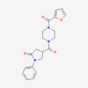 4-{[4-(2-furoyl)-1-piperazinyl]carbonyl}-1-phenyl-2-pyrrolidinone