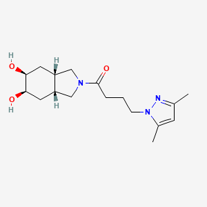 (3aR*,5R*,6S*,7aS*)-2-[4-(3,5-dimethyl-1H-pyrazol-1-yl)butanoyl]octahydro-1H-isoindole-5,6-diol