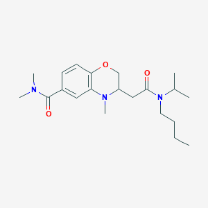 3-{2-[butyl(isopropyl)amino]-2-oxoethyl}-N,N,4-trimethyl-3,4-dihydro-2H-1,4-benzoxazine-6-carboxamide