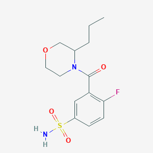 4-fluoro-3-[(3-propylmorpholin-4-yl)carbonyl]benzenesulfonamide