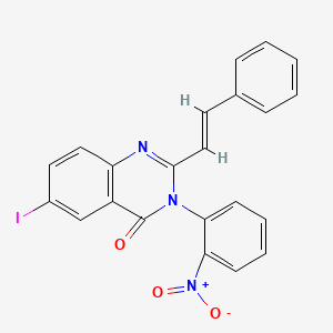 6-iodo-3-(2-nitrophenyl)-2-(2-phenylvinyl)-4(3H)-quinazolinone