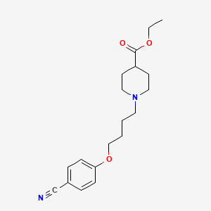 Ethyl 1-[4-(4-cyanophenoxy)butyl]piperidine-4-carboxylate