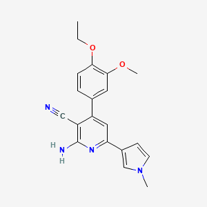 molecular formula C20H20N4O2 B5333532 2-amino-4-(4-ethoxy-3-methoxyphenyl)-6-(1-methyl-1H-pyrrol-3-yl)nicotinonitrile 